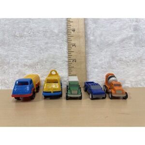 Mini Car Lot Of 4 Plastic Mini Construction Trucks Vehicles